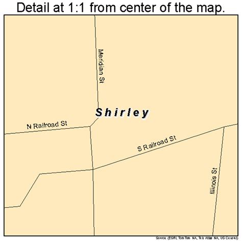 Shirley Indiana Street Map 1869516