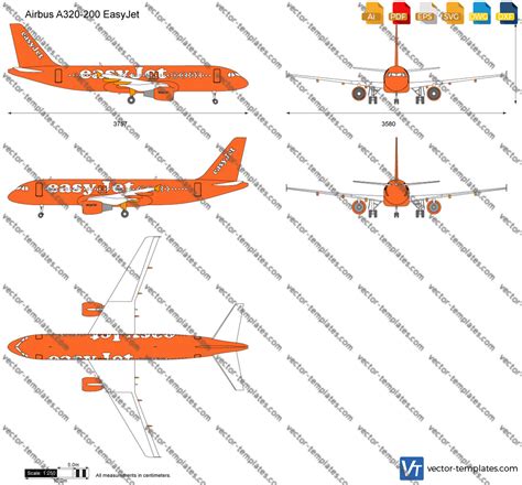 Templates - Modern airplanes - Airbus - Airbus A320-200 EasyJet