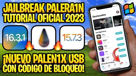 TUTORIAL PALERA1N WINDOWS USB NUEVO JAILBREAK iOS 16.3.1 y 15.7.3 ...