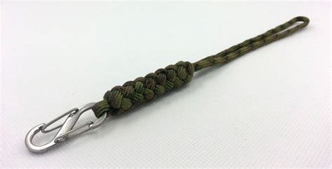 Handmade Paracord Lanyard, Bracelet, Keychain ...: Paracord Wrist Lanyard with Stainless Steel S ...