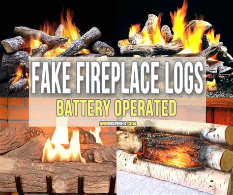 Fake Fireplace Logs Battery Operated | Ann Inspired