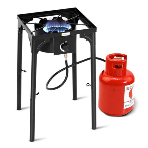 Goplus Portable Propane 100000BTU Single Burner Outdoor Camp Stove w Adjustable Legs - Walmart ...