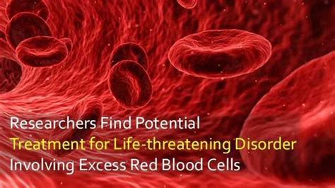 Potential Treatment for Disorders Involving Excess Red Blood Cells ...