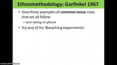 Unit 4 Phenomenology and ethnomethodology - YouTube