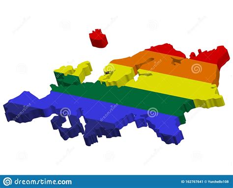 LGBT Flag Map of Europe Vector Stock Vector - Illustration of love ...