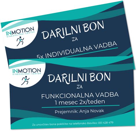 Darilni boni • InMotion