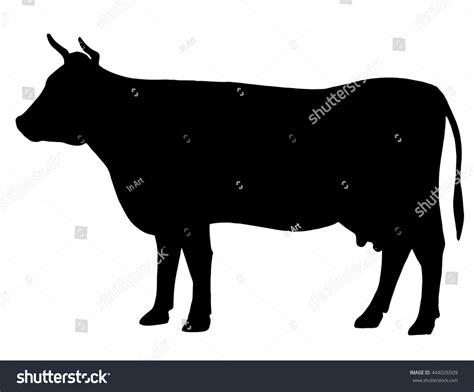 Silhouette Cow Cattle Circuit Farm Bull Stock Vector (Royalty Free ...