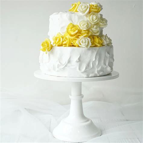 10 Inch Iron White Cake Stand Round Pedestal Dessert Holder Cupcake ...