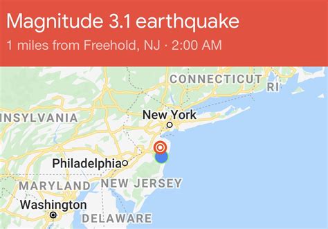 USGS Reports 3.1 Magnitude Earthquake in New Jersey - Jersey Shore Online