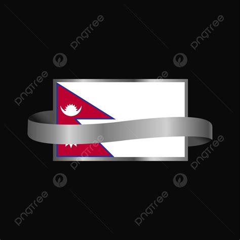 Nepal Flag Vector Design Images, Nepal Flag Ribbon Banner Design, Asian ...