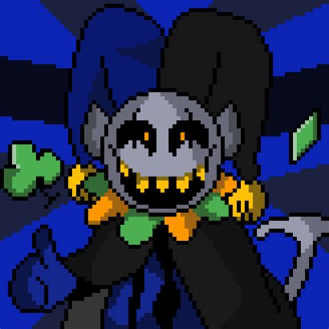 Jevil Pixel Art Here is a set of 2d pixel art evil monster sprites