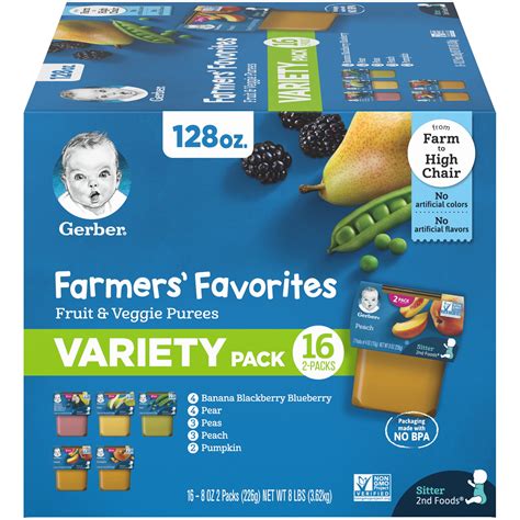 (32 Pack) Gerber Stage 2, Flavor varies Baby Food, 1 Tub (113g) - Walmart.com - Walmart.com