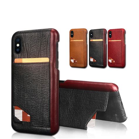 Aliexpress.com : Buy UKADONIS For Apple iPhone XS X Cell Phone Case Genuine Leather Slim Card ...