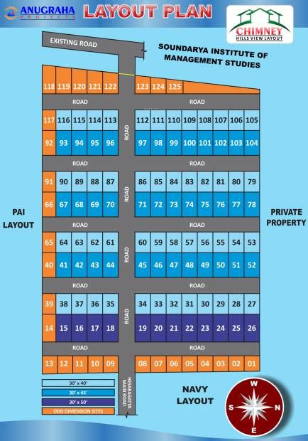 Layout Plan Image of Anugraha Properties Chimney Hills View for sale - Proptiger.com