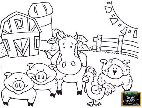 Farm Animals Coloring Pages Printable