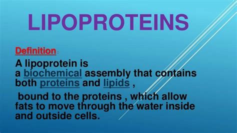 SOLUTION: Lipoproteins type function - Studypool