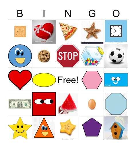 Shapes Bingo Card