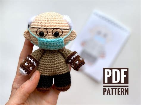 Crochet pattern Bernie Sanders doll in mittens Amigurumi | Etsy in 2021 ...