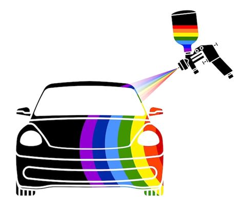 Premium Vector | Air brush logo with spray of paint in rainbow colors ...