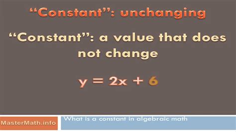 Introduction and Definition of Constants in Mathematics