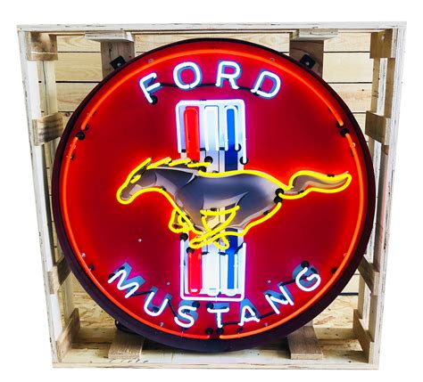 Vintage Ford Mustang Neon Sign 95 cm - Stef Vintage Store