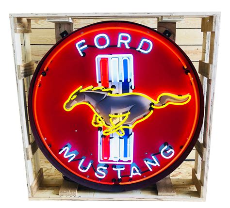 Vintage Ford Mustang Neon Sign 95 cm - Stef Vintage Store