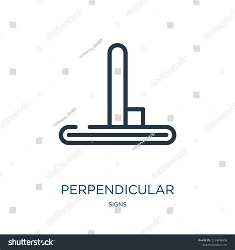 Perpendicular Symbol Thin Line Icon Perpendicular Stock Vector (Royalty ...