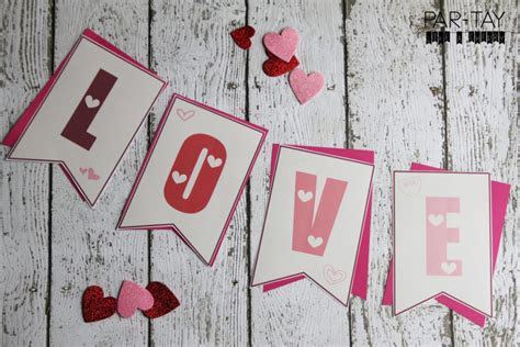 Free Printable Valentines Banner - Party Like a Cherry