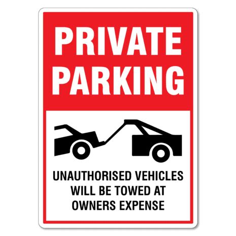 Private Parking Tow Away Sign - The Signmaker