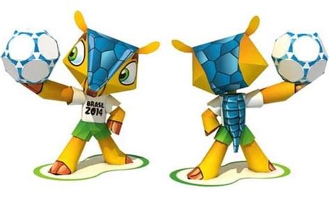 Fuleco The Armadillo - Brazillain World Cup`s Mascot Paper Toy - by Paper Replika - == - This ...