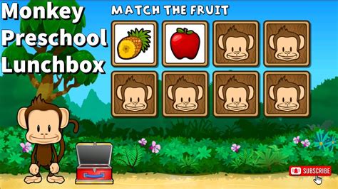 Learning with Monkey Preschool Lunchbox - Matching - ABC's - Colors - Shapes - YouTube