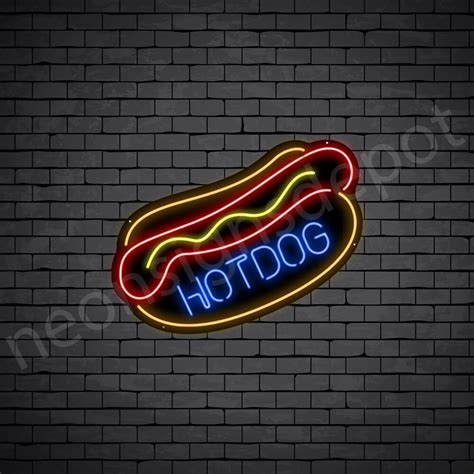 Hotdog Neon Sign - Neon Signs Depot