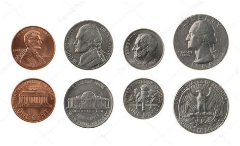 US Coins Collection Isolated on White Stock Photo by ©wrangel 13568266