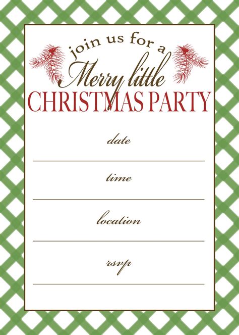 Free Printable Christmas Party Invitation | Moritz Fine Designs