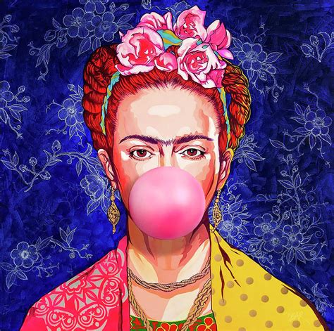 Frida Bubble Gum Digital Art by Pop Art World