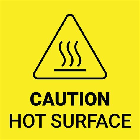 Caution Hot Surface Symbol Sign, Vector Illustration 23621338 Vector Art at Vecteezy