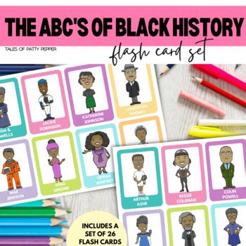 Black History: The ABC's of Black History Flashcards by Tales of Patty Pepper