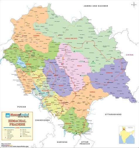 Himachal Pradesh District Map In Hindi Map World Map Outline | The Best ...