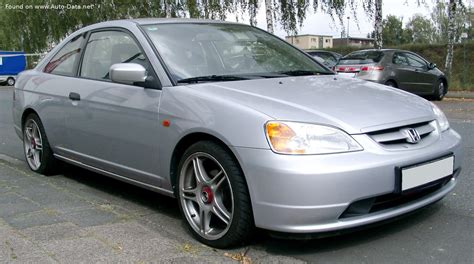 2001 Honda Civic VII Coupe 1.7i (120 Hp) | Technical specs, data, fuel consumption, Dimensions