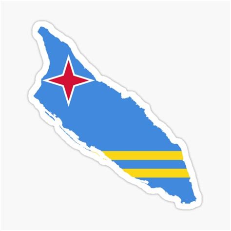 "Aruba Flag Map" Sticker for Sale by limitlezz | Redbubble