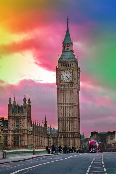 Big Ben in London and Beautiful Sunset Clouds in the City of Lon Stock Image - Image of dusk ...