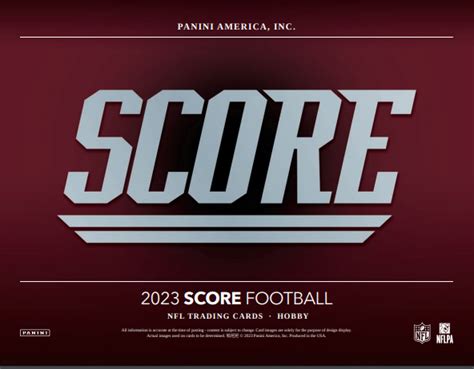 2023 Panini Score Football Hobby Box Checklist