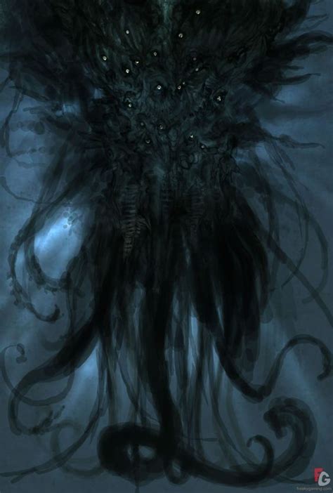 Monster concept art, Shadow creatures, Lovecraftian horror