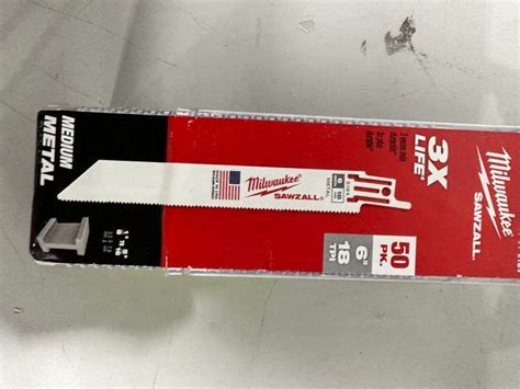 Milwaukee Sawzall Blades 50PK. Medium Metal - Lambrecht Auction, Inc.