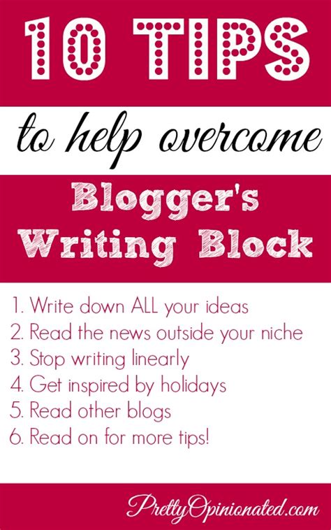 10 Tips For Overcoming Blog Writer's Block