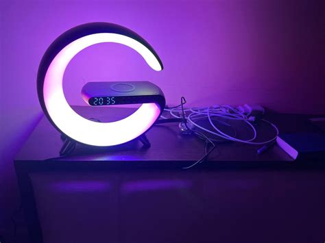 A 2023 New Intelligent G-Shaped LED Lamp With Bluetooth Speaker, Wireless Charging, and App ...