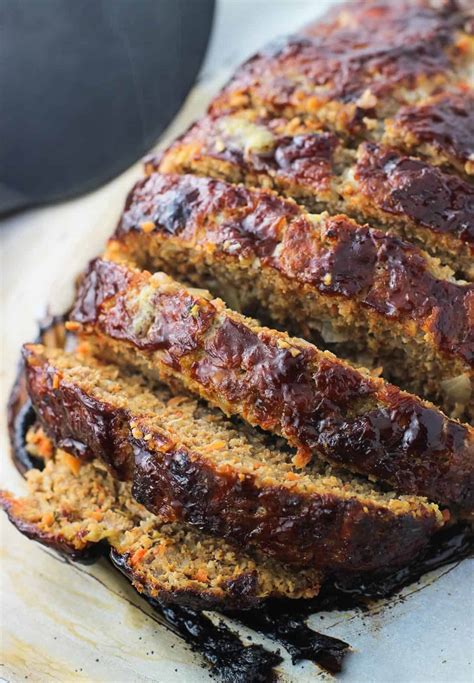 Balsamic Meatloaf with Sauteed Vegetables