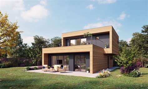 Nos réalisations | Maison ossature bois, Maison, Conception maison minimaliste
