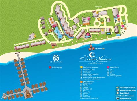 Resort Map | El Dorado Maroma | Riviera Maya, Mexico