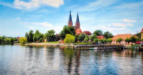 Neuruppin , Neuruppiner See with the Monastery Church Sankt Trinitatis ...